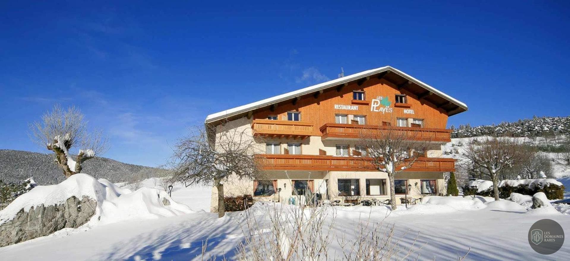 Vue extérieure de l'hôtel Les Playes en Auvergne-Rhône-Alpes