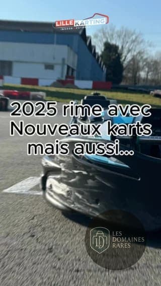 Kart en mouvement sur la piste