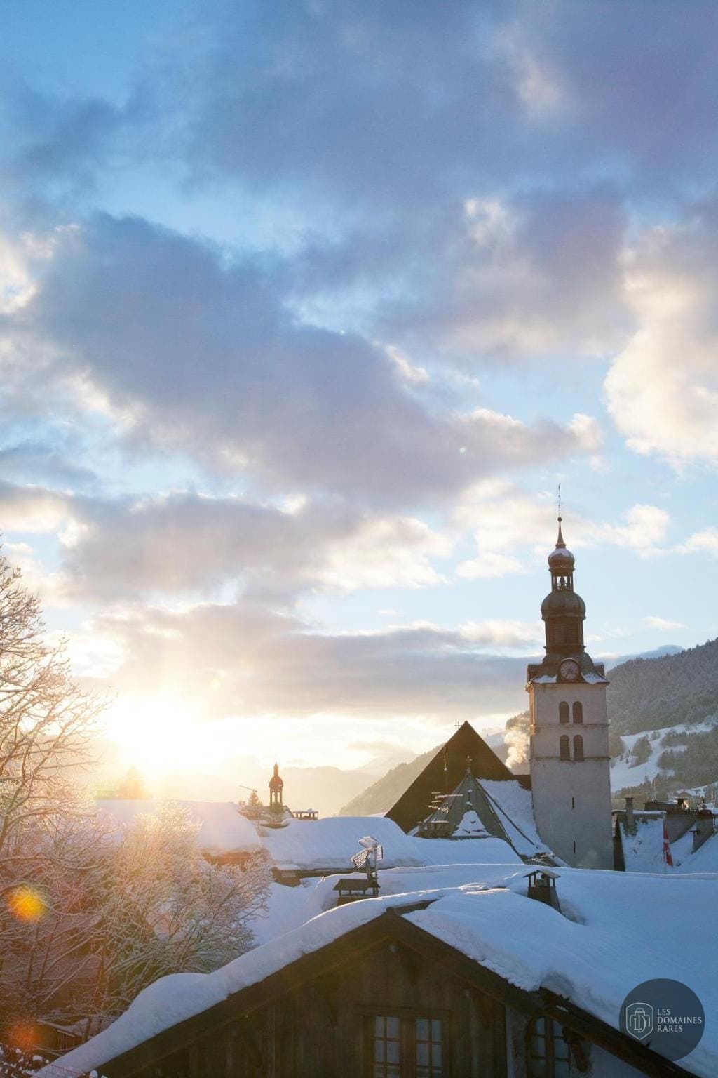 Vue extérieure de l'hôtel Lodge Park à Megève en Auvergne-Rhône-Alpes