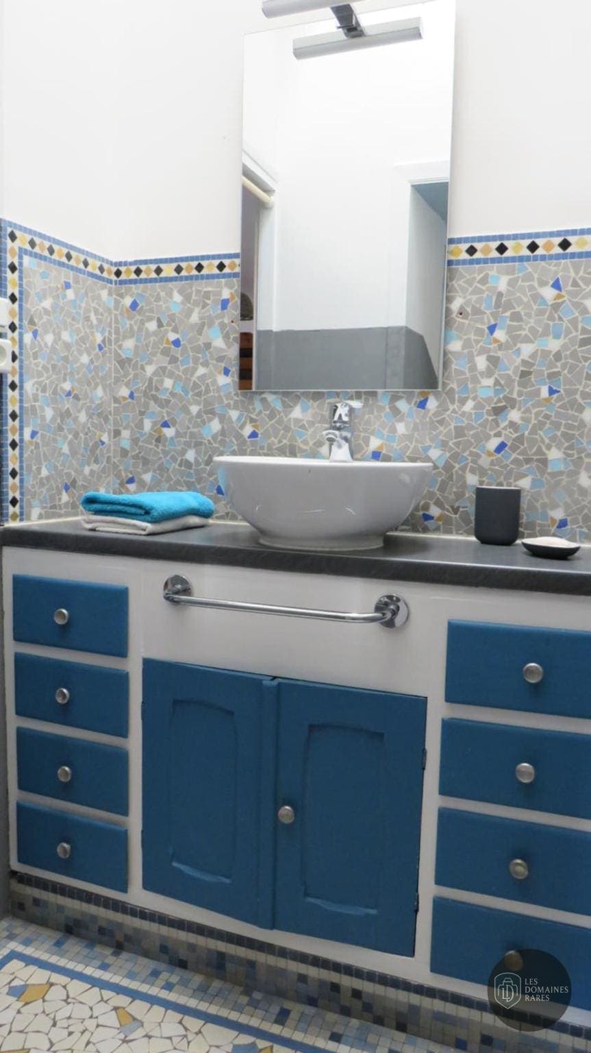 Salle de bain du lieu Logis des Aulnays en Pays de la Loire