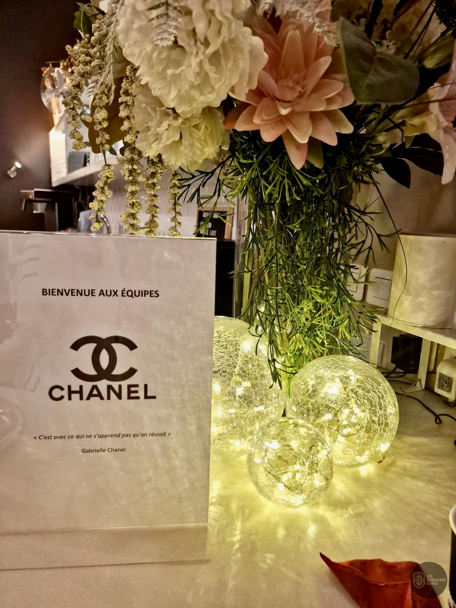 Décoration d'accueil pour séminaire Chanel