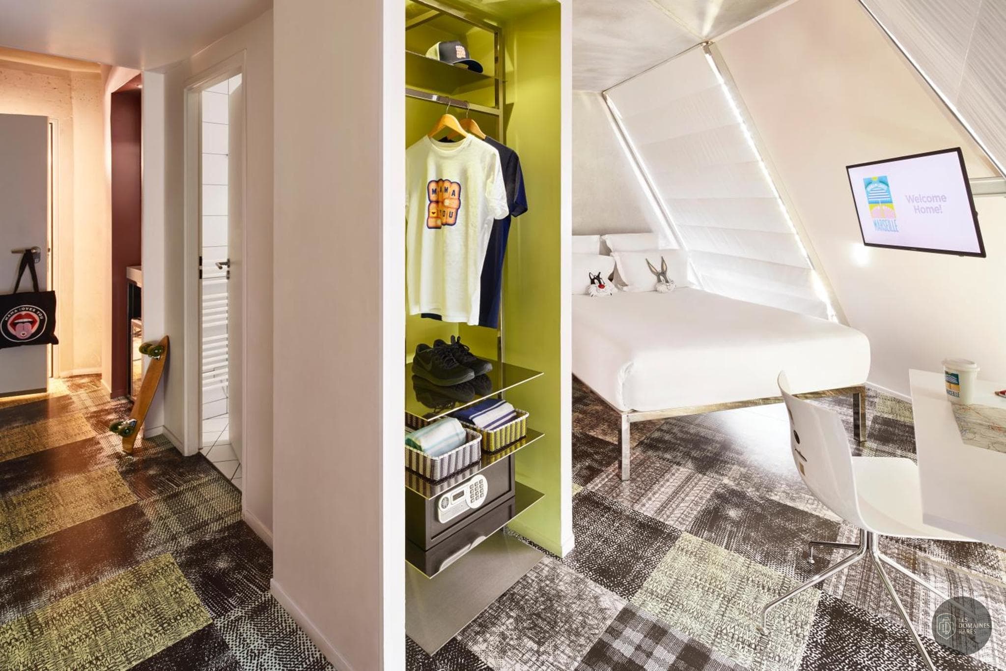Chambre du lieu Mama Shelter Marseille à Marseille en Provence-Alpes-Côte d'Azur