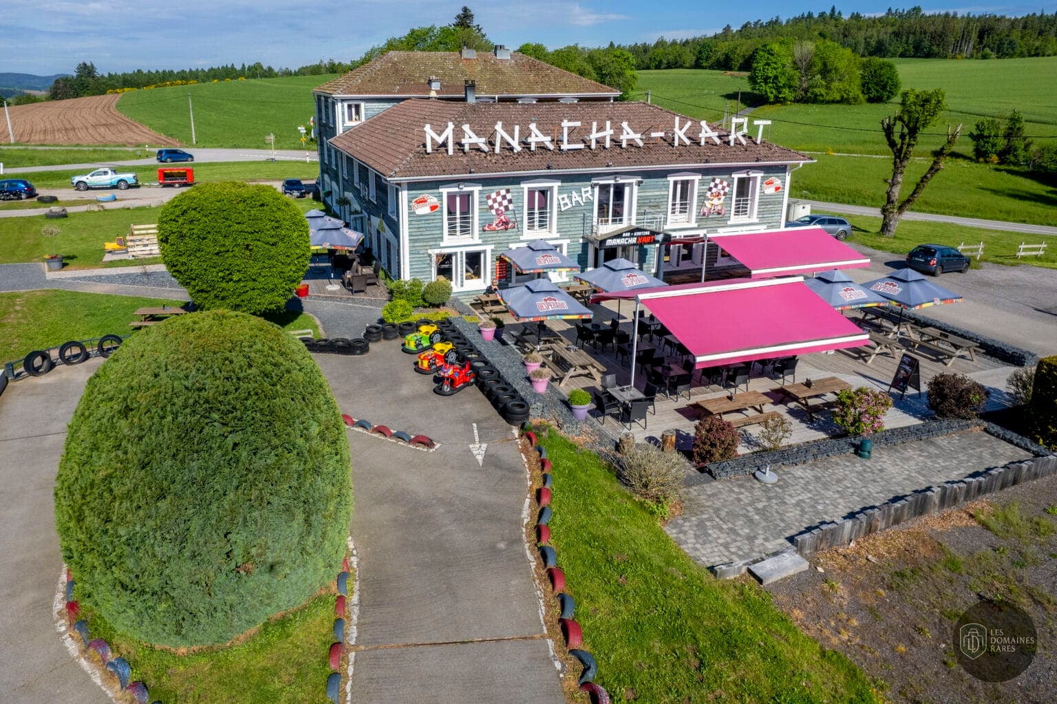 Vue extérieure du lieu Manacha Kart à Gerbépal en Grand Est