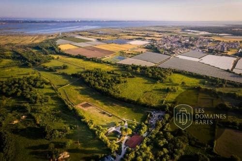 Vue aérienne du domaine et alentours
