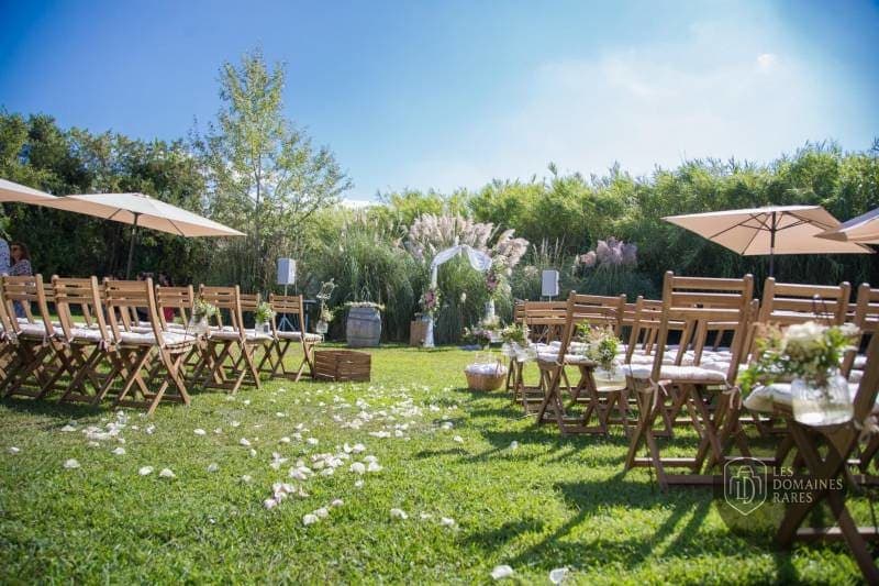 Jardin aménagé pour cérémonie extérieure