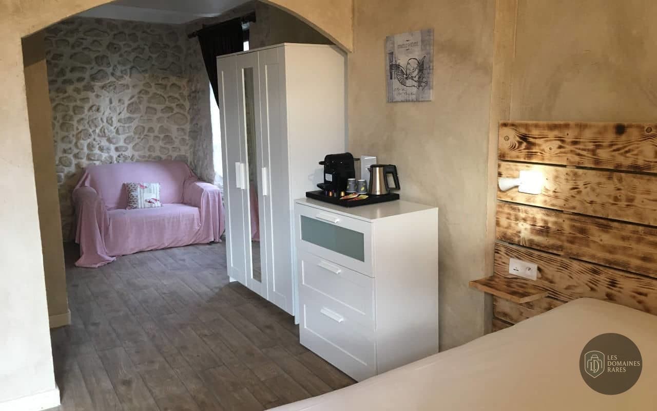 Chambre de l'hôtel Mas de Valaurie à Valaurie en Auvergne-Rhône-Alpes
