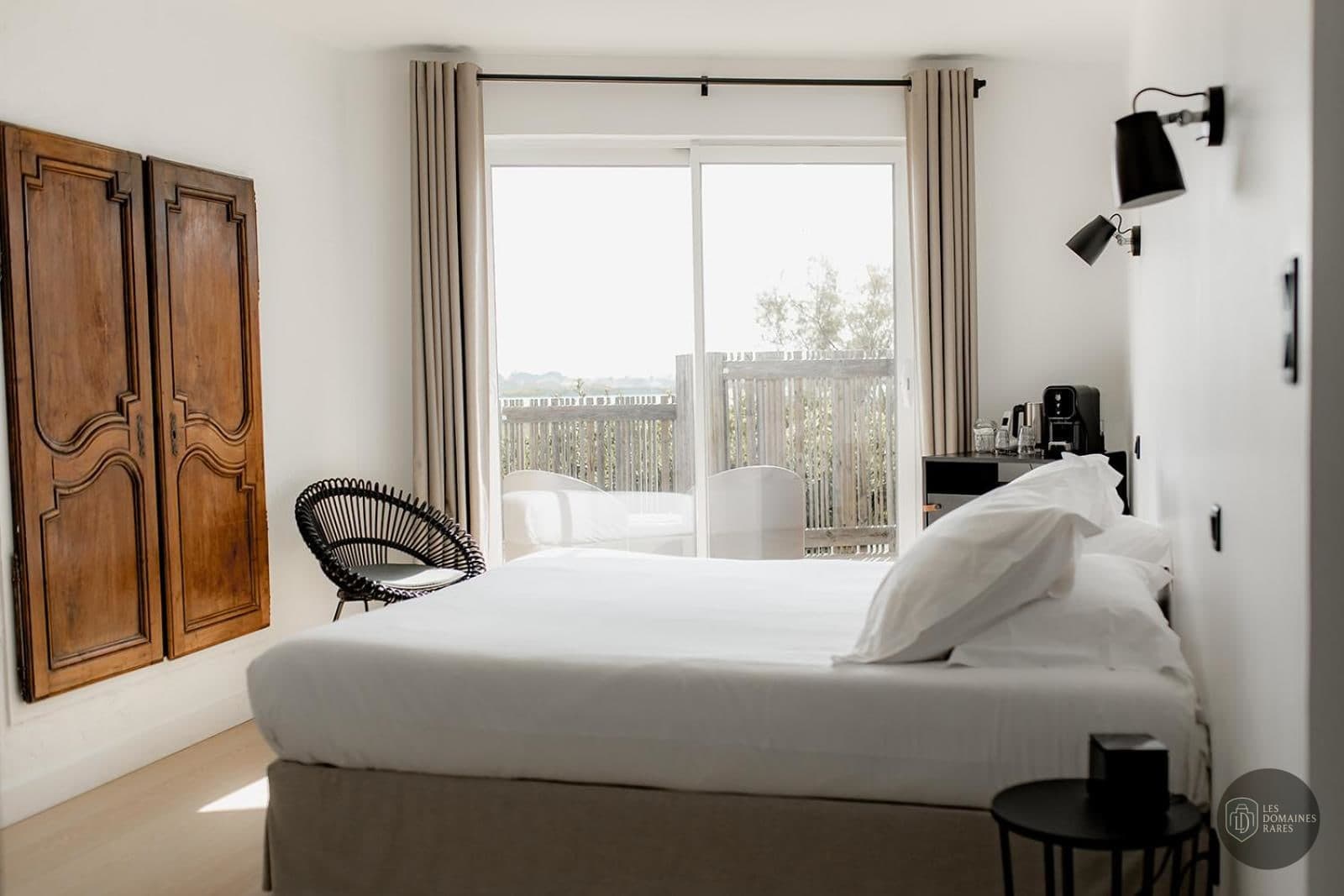 Chambre de l'hôtel Mas de la Fouque en Provence-Alpes-Côte d'Azur