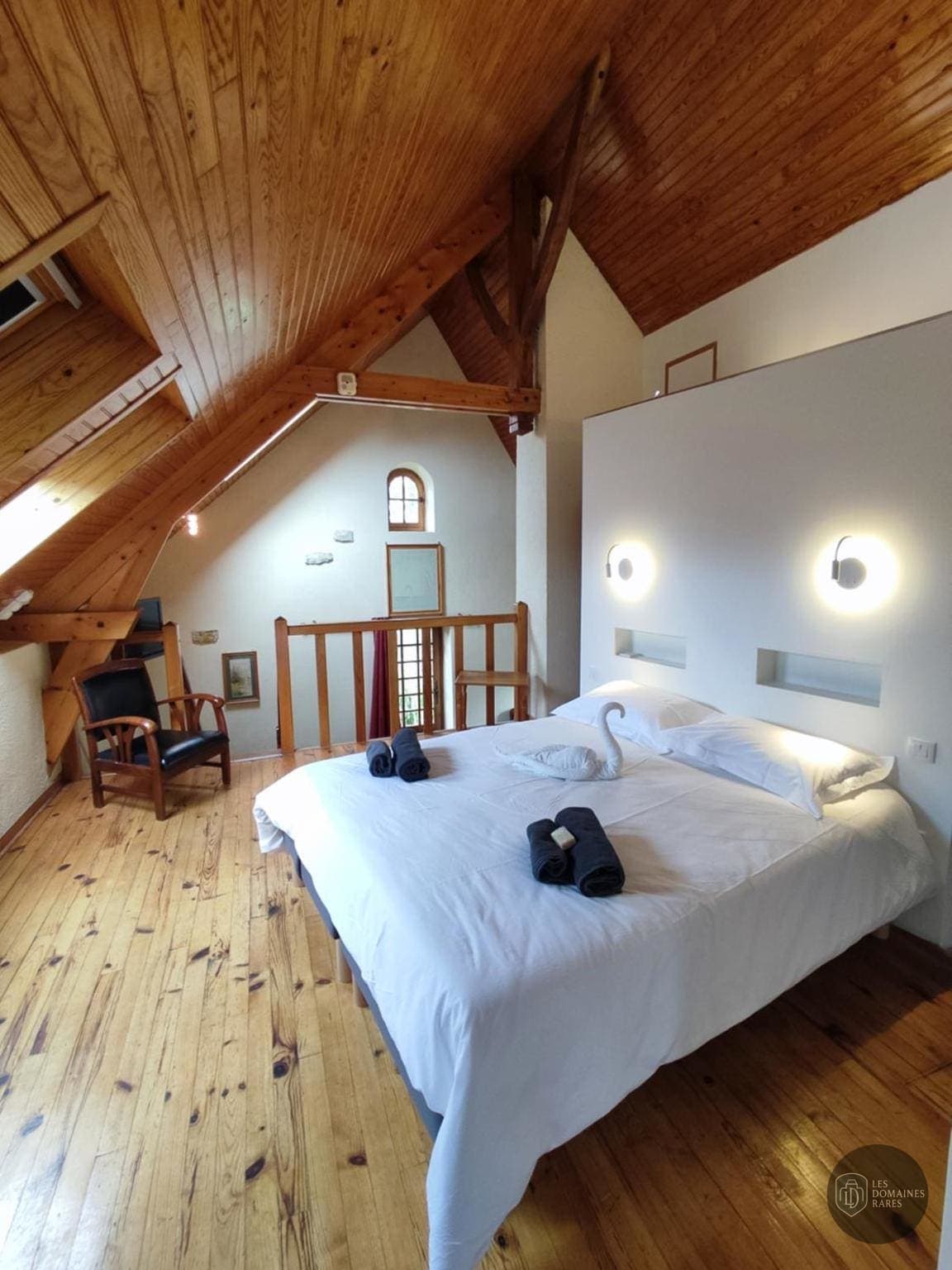 Chambre de l'hôtel Moulin Morin à Vaucelles en Normandie