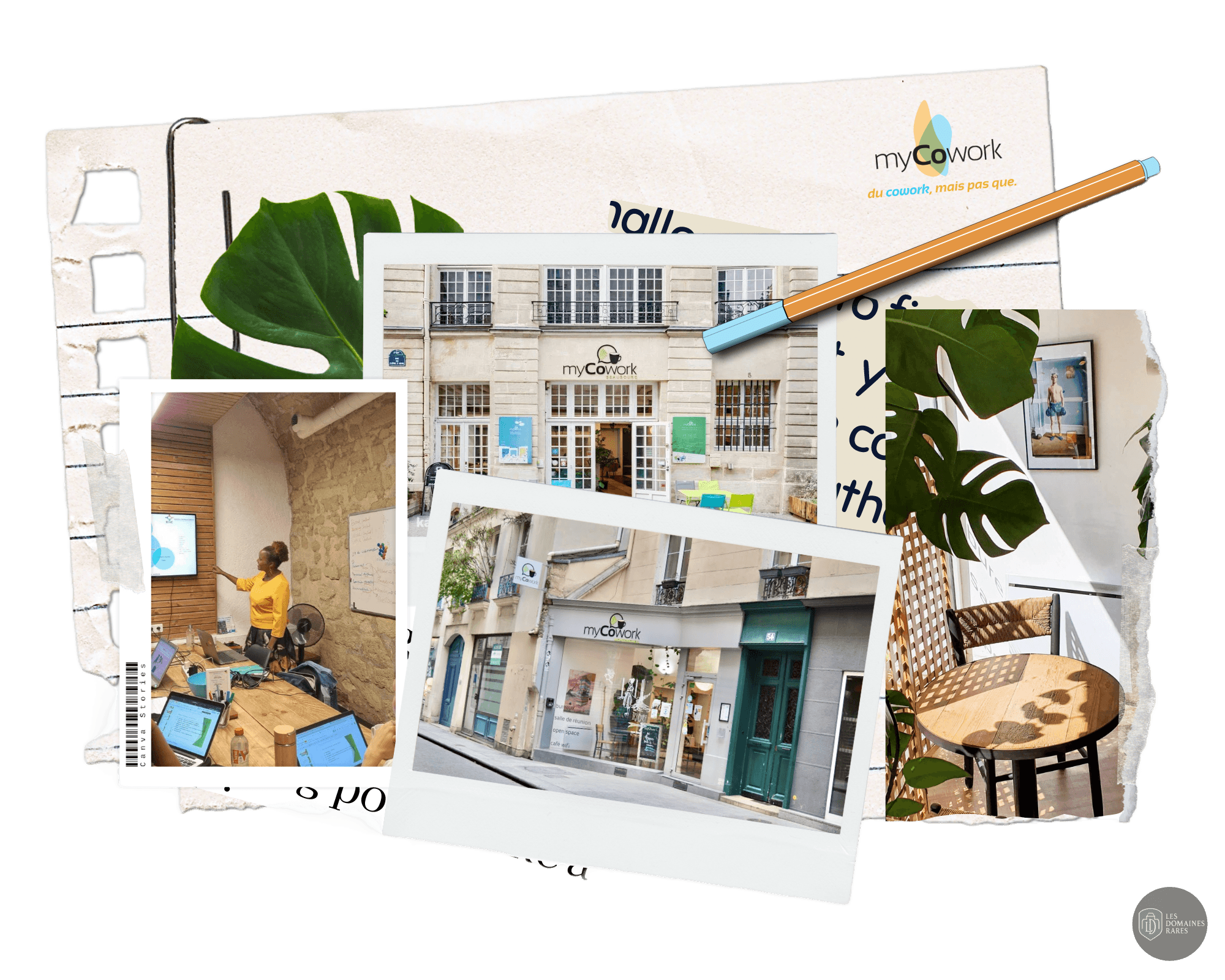 Vue de l'espace de coworking MyCowork Beaubourg à Paris en Île-de-France