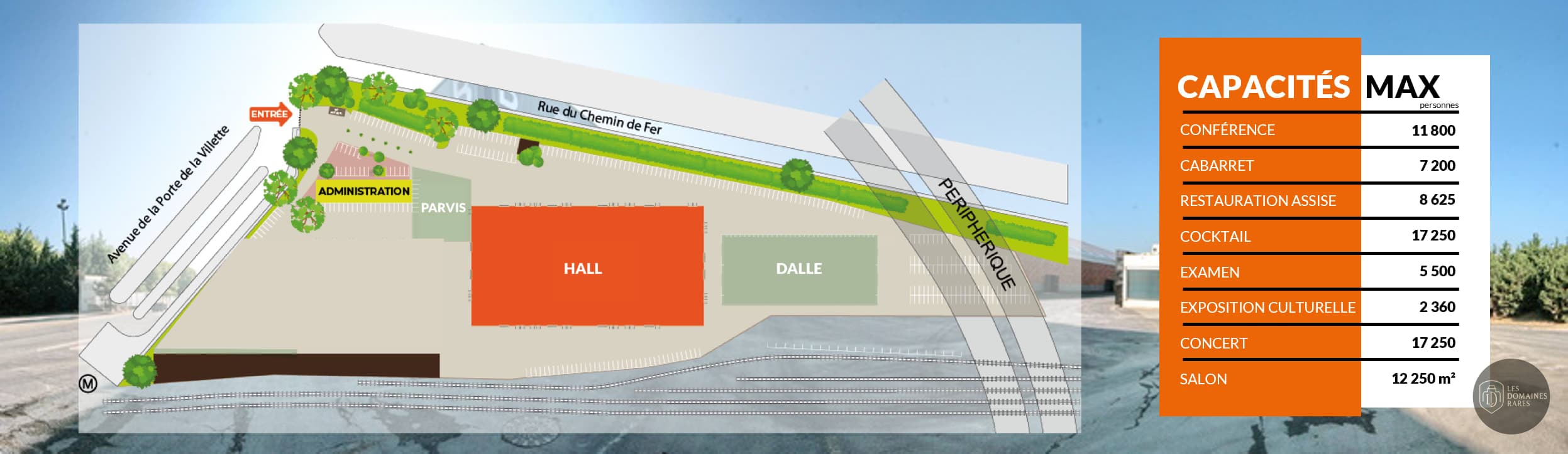 Vue extérieure du lieu Paris Event Center à Paris en Île-de-France
