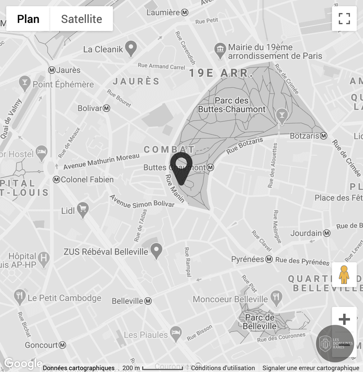 Vue du lieu Pavillon Puebla à Paris en Île-de-France