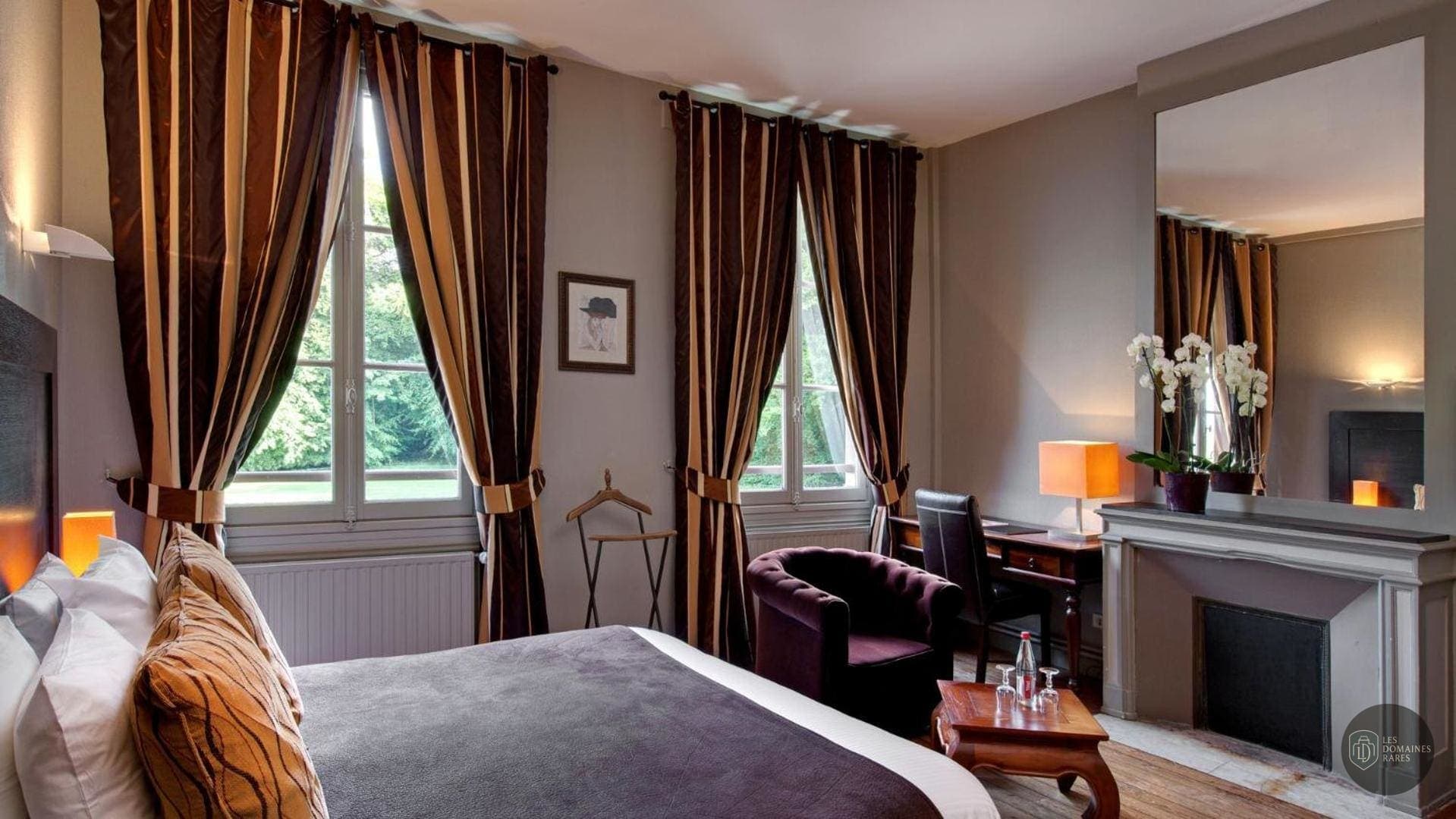 Chambre du lieu Pavillon de Gouffern en Normandie - séminaire gouffern en auge, france
