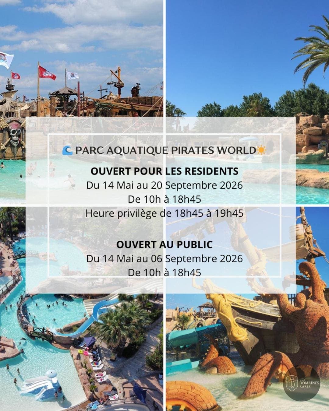 Vue extérieure de l'hôtel Pirates World à Cap en Occitanie