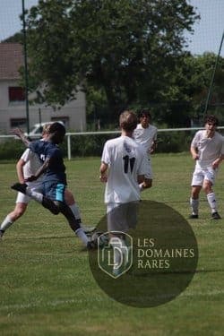 Action sur le terrain de football