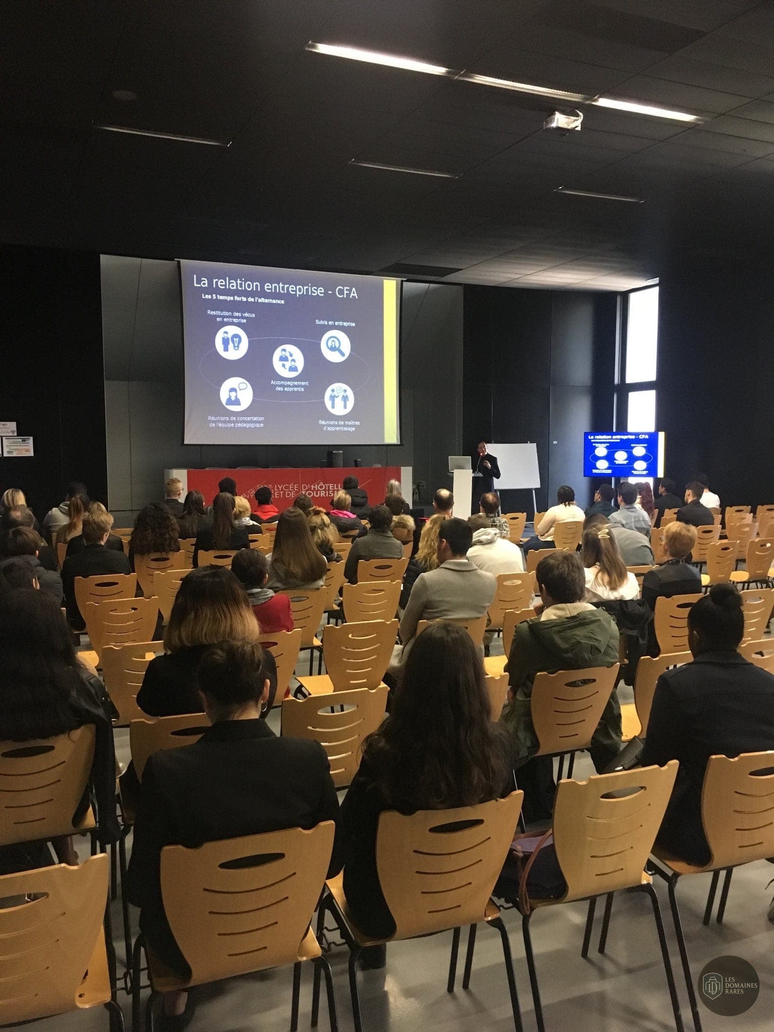 Séminaire entreprise, présentation sur écran
