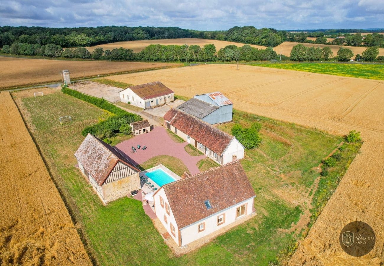 Vue aérienne générale du domaine