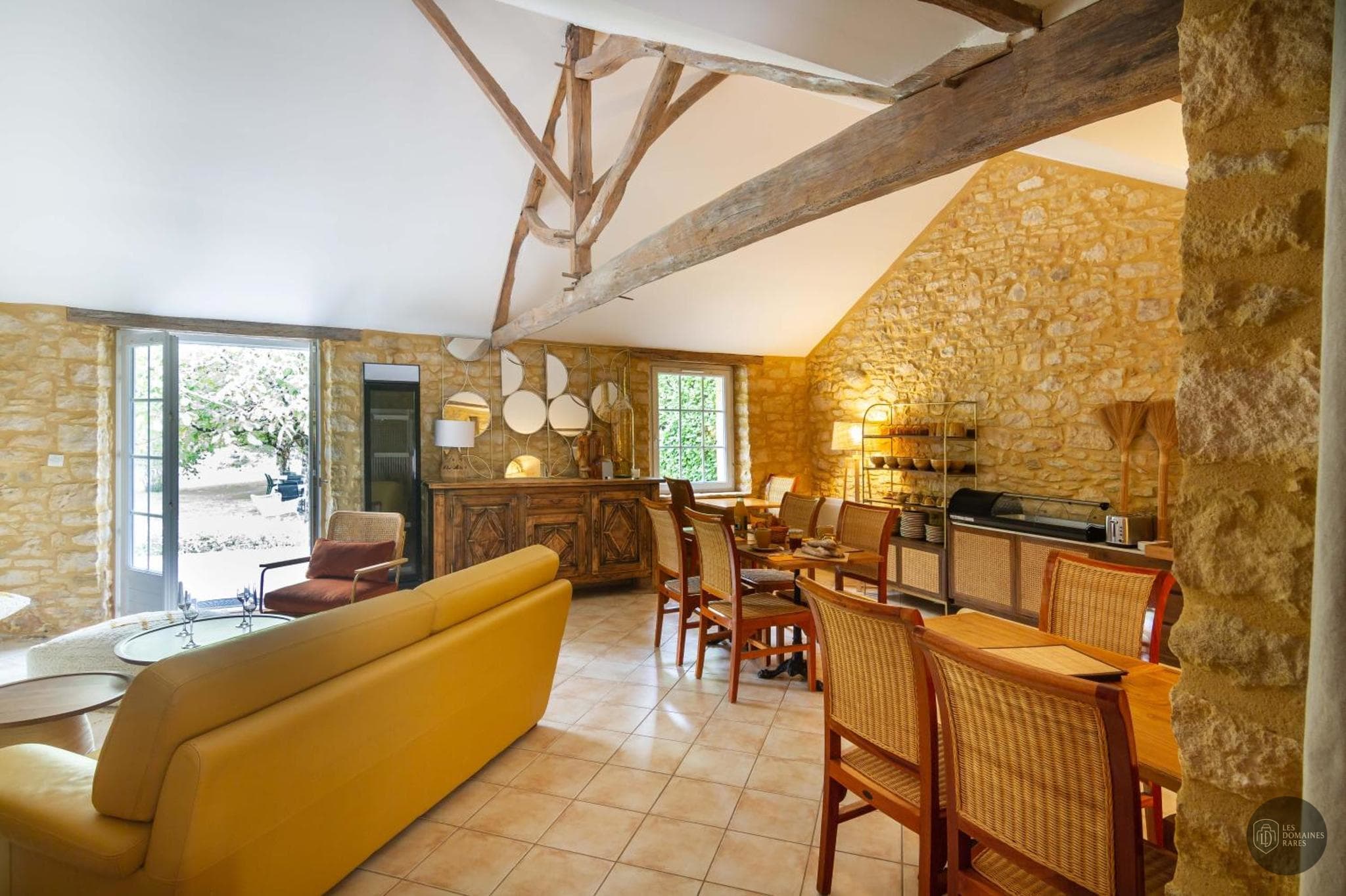 Espace intérieur du bateau Vallis Guidonis à Laval en Pays de la Loire