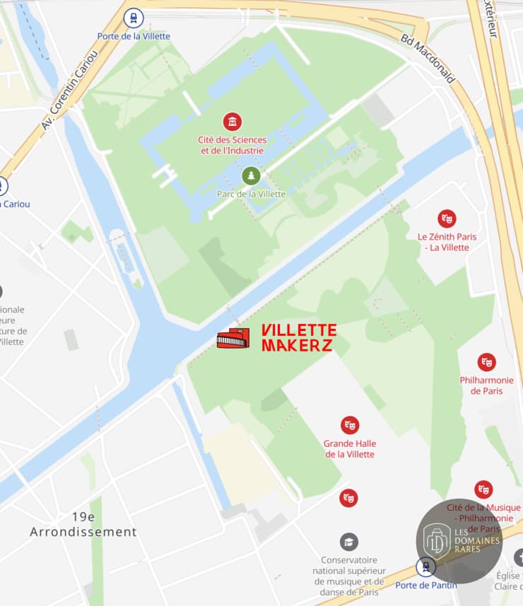 Vue extérieure du moulin Villette Makerz en Île-de-France
